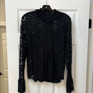 J. Crew Black Lace Women's Blouse